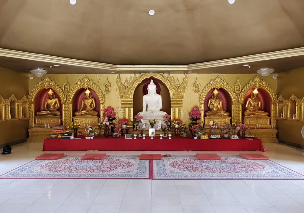 View looking inside the Sitagū Shwe Si Khom Pagoda (photo by Brandon Ba, June 2021)